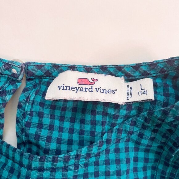 Vineyard Vines Girls Flannel Blouse, Size 14 - Picture 3 of 4